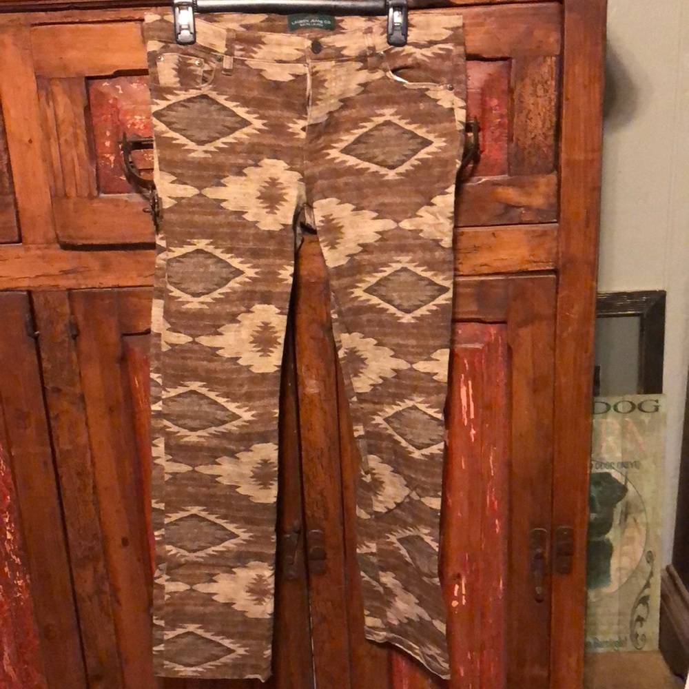 Ralph Lauren tribal print  skinny jeans size 10
